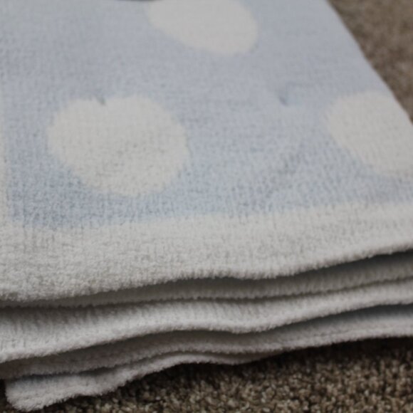 Little Celebrity Blue White Polka Dot Baby Blanket Soft Infant Boys NWT RARE - Picture 4 of 5